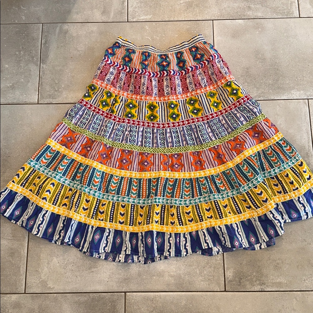 Sacred Threads Vintage Multicolor A-Line Skirt